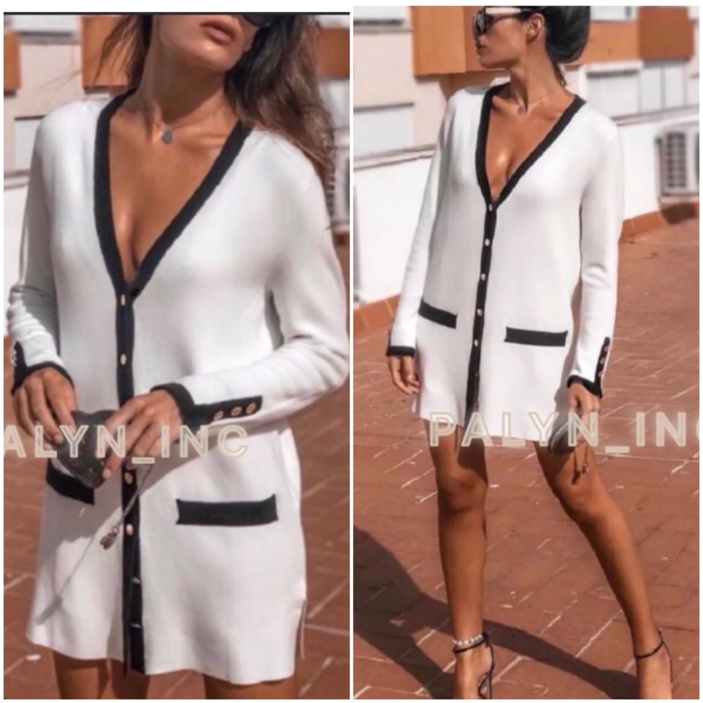 ❤️ZARA LONG CARDIGAN WITH VENTS KNIT DRESS